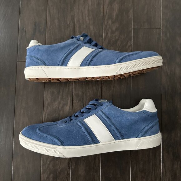 Steve Madden Sewell Men's Blue & White Suede Sneakers Size 12 - Picture 6 of 10